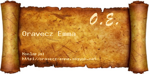 Oravecz Emma névjegykártya
